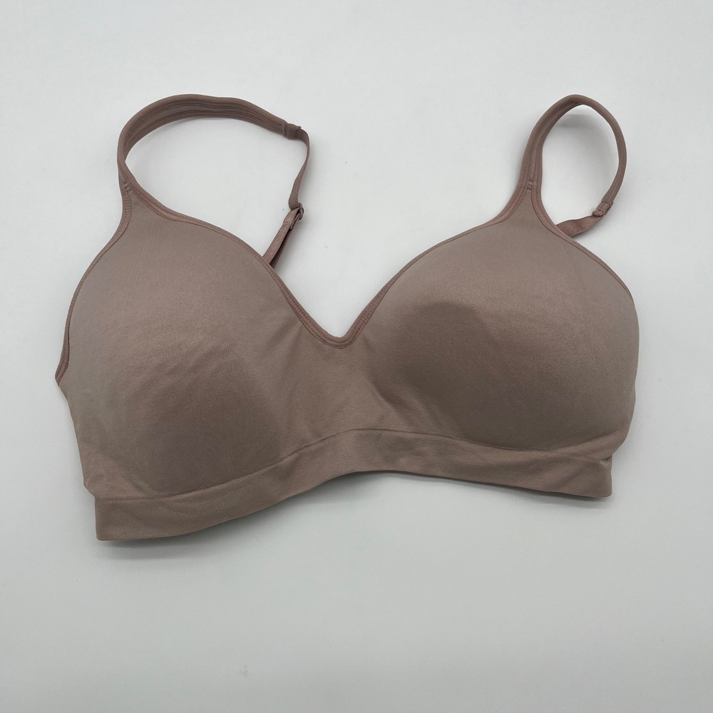 Carole Hochman Seamless Wireless Comfort Bra Taupe Mauve XL RN 17363 Art 1187728